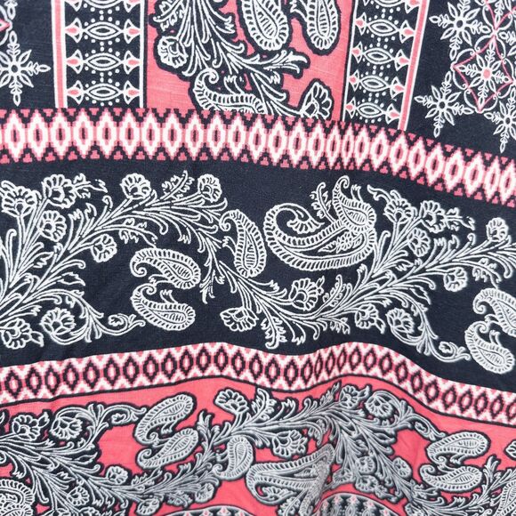 J. Jill Paisley Mixed Print Long Sleeve Shift Dress Petite Medium Boho Lagenlook - Picture 10 of 12